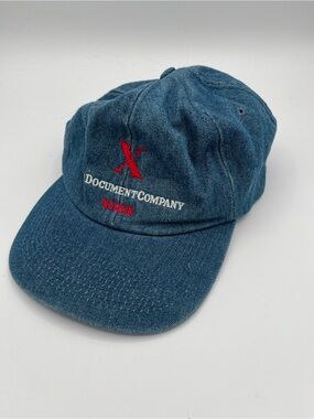 90's Washed Denim "Xerox Corporate" Vintage Baseball Cap / Hat